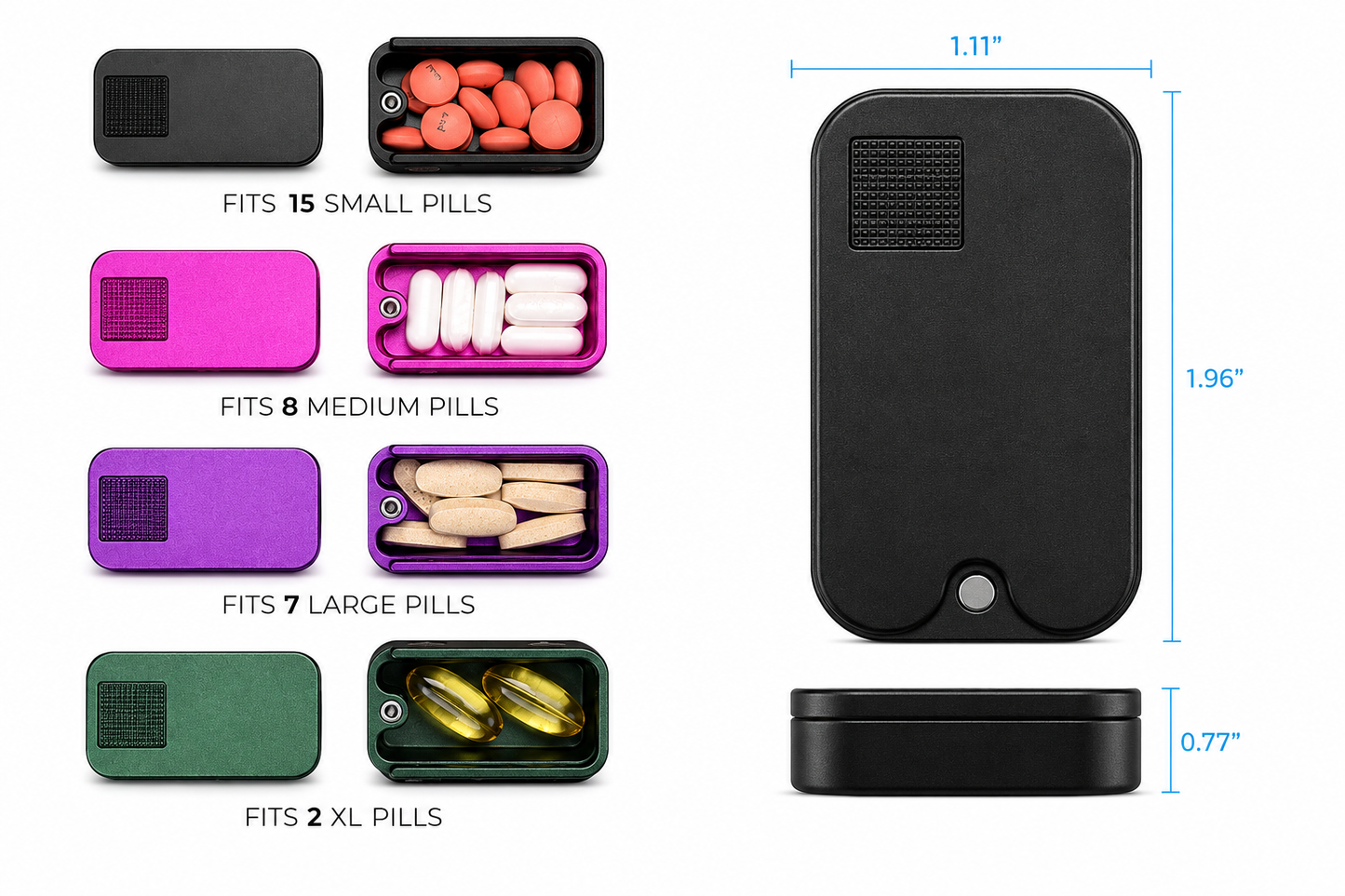 Portable Metal for 7 Day & 4 Times Pill Organizer