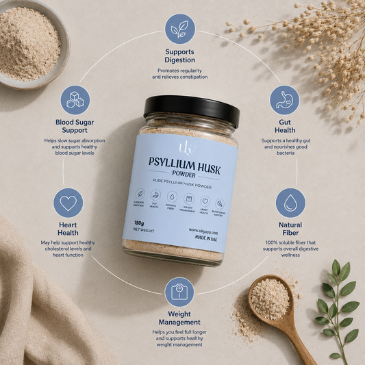 Organic Psyllium Husk Powder - High-Fiber Powder