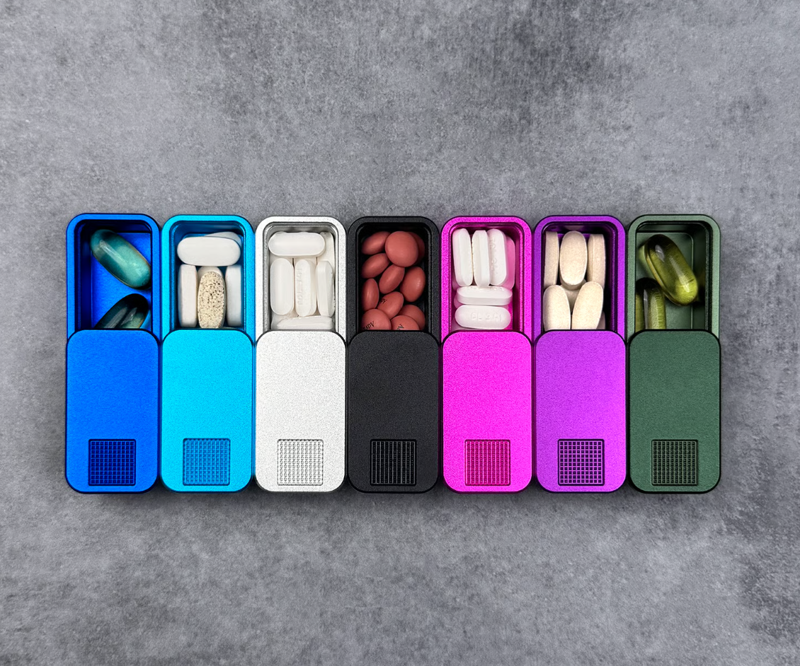 Portable Metal for 7 Day & 4 Times Pill Organizer