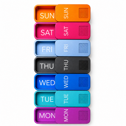Portable Metal for 7 Day & 4 Times Pill Organizer